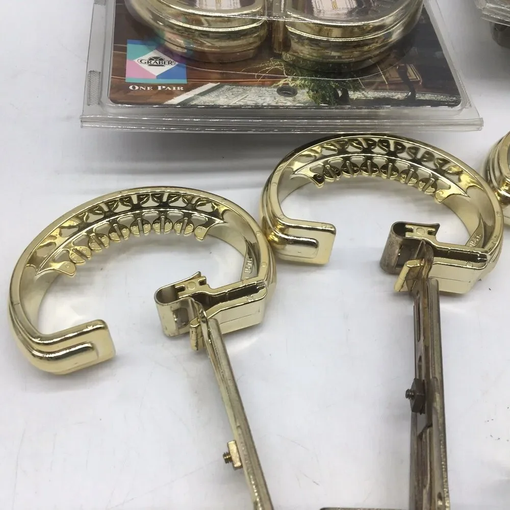 Graber Structures Windsor C-Ring Swag holder curtain drape tieback Holdback X4
